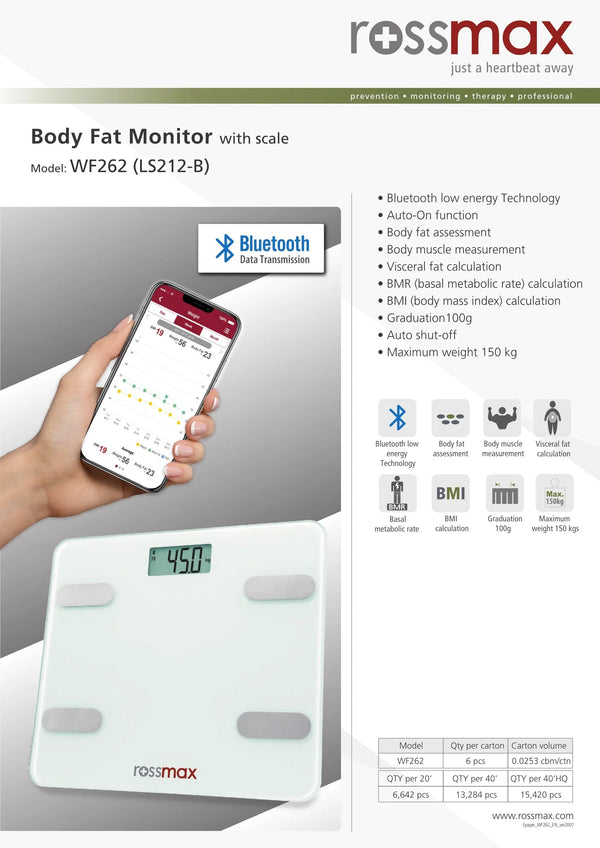 Rossmax Body Fat Monitor With Scale WF262