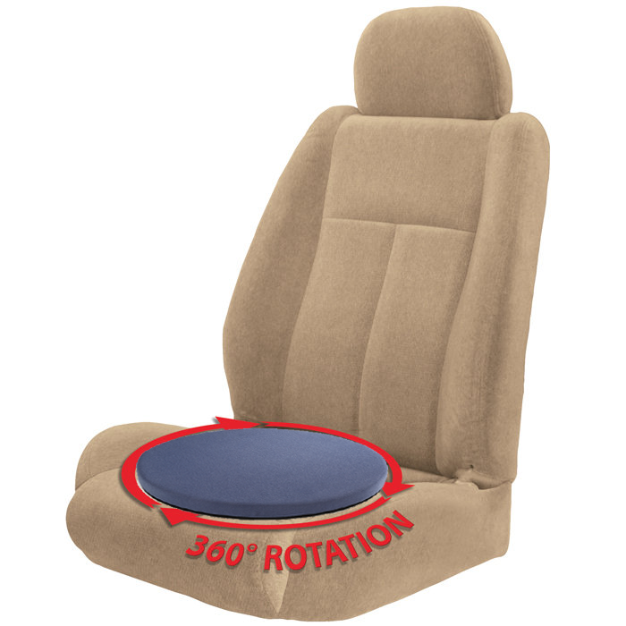 HealthSmart 360 Degree Swivel Seat Cushion, Chair Assist for Elderly,  Swivel Seat Cushion for Car, Twisting Disc, Gray, 15 Inches in Diameter